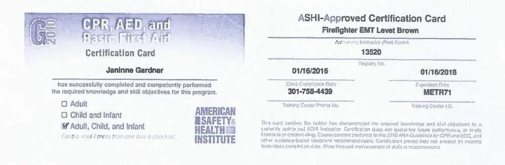 CPR, AED and Basic First Aid Certification