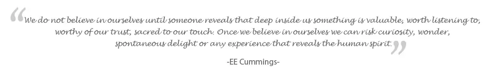 An E. E. Cummings quote about children